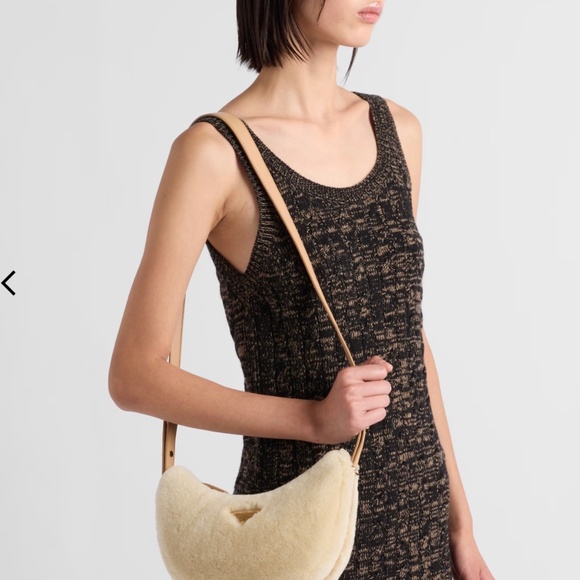 Prada Arque Shearling Shoulder Bag - Picture 4 of 8